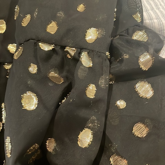 Forever 21 women’s metallic sleeveless mini dress Black/Gold - Picture 5 of 5